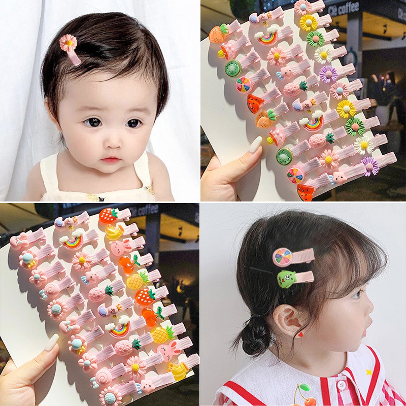 Set 10 Dây Cột Tóc Nhiều Màu Dễ Thương Cho Bé Gái