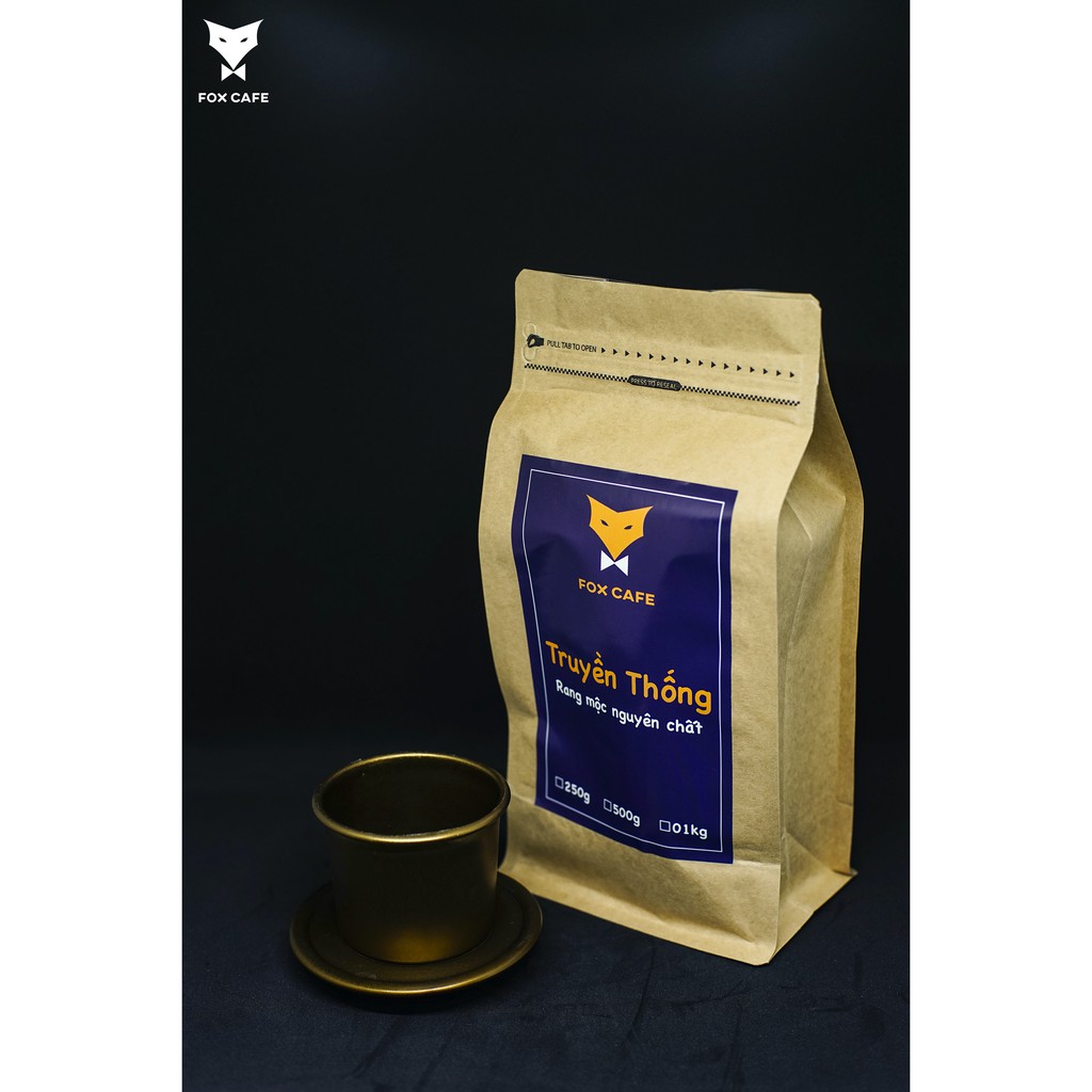 Cà phê nguyên chất Robusta 500g - FOX CAFE - Truyền Thống