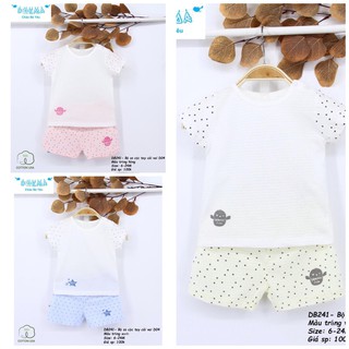 Bộ quần áo cộc tay ss cotton thông hơi Dokma DB241