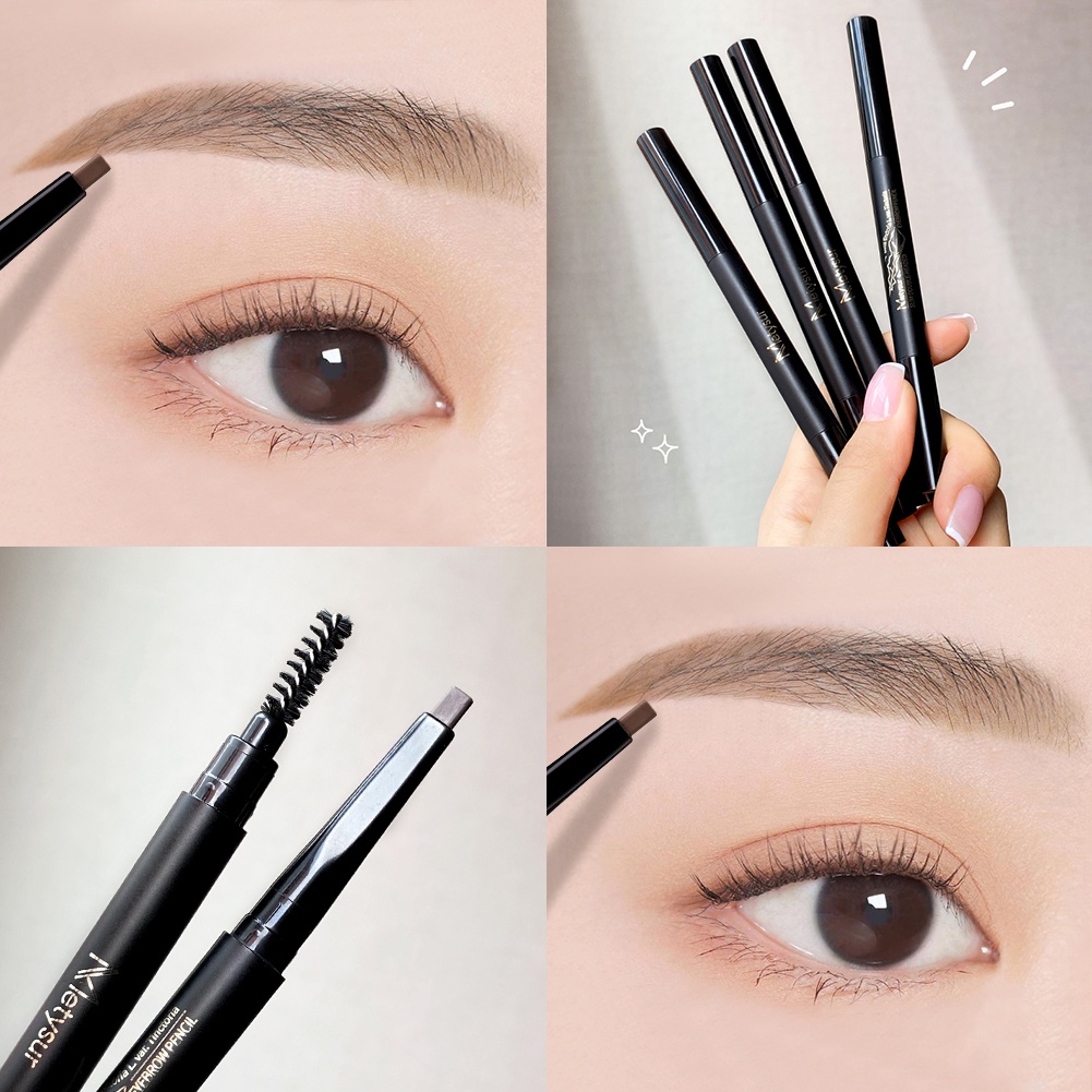 Bút kẻ chân mày Gecomo 2 trong 1 chống nước lâu trôi tự nhiên tiện lợi với 4 màu tùy chọn | BigBuy360 - bigbuy360.vn