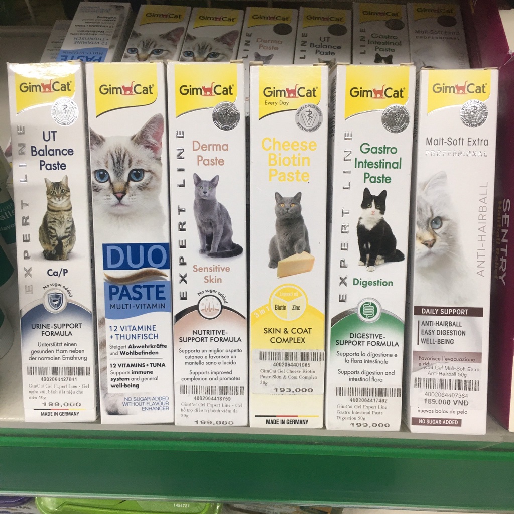 Gel hỗ trợ sức khỏe cho mèo GimCat 50g các loại