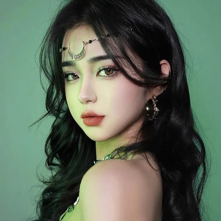 Chuỗi Dây Đeo Trán Phong Cách Bohemian ins Độc Đáo Làm Phụ Kiện Trang Trí Tóc Mặt Dây Chuyền Lông Mày Dunhuang Ấn Độ