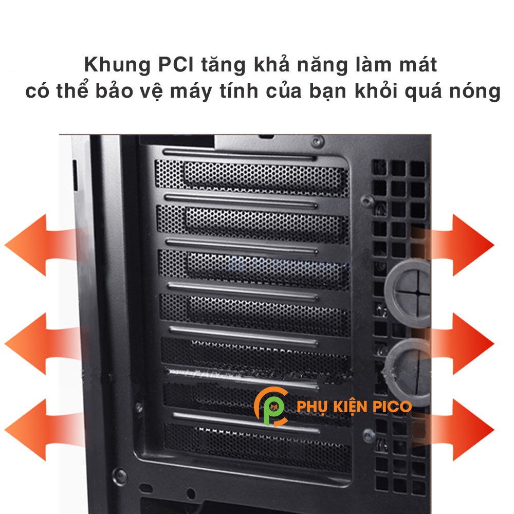 Miếng lưới lọc bụi bo mạch PCI cho máy tính – Nắp lưới khe cắm PCI - Bộ 5 miếng
