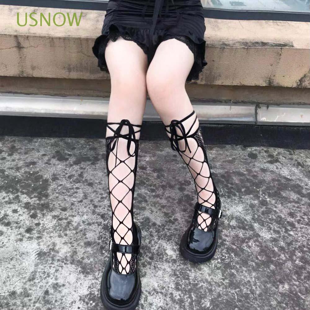 Đôi Tất Chân Lưới Đính Nơ Xinh Xắn Cho Nữ