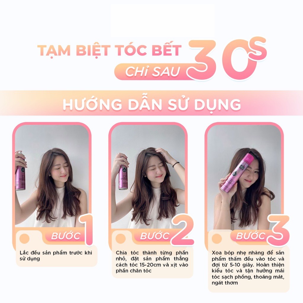 Dầu Gội Khô Girlz Only Party Nights / Dawn 'Til Dusk / Dazzling Volume / No Residue Nude 100ml / 200ml