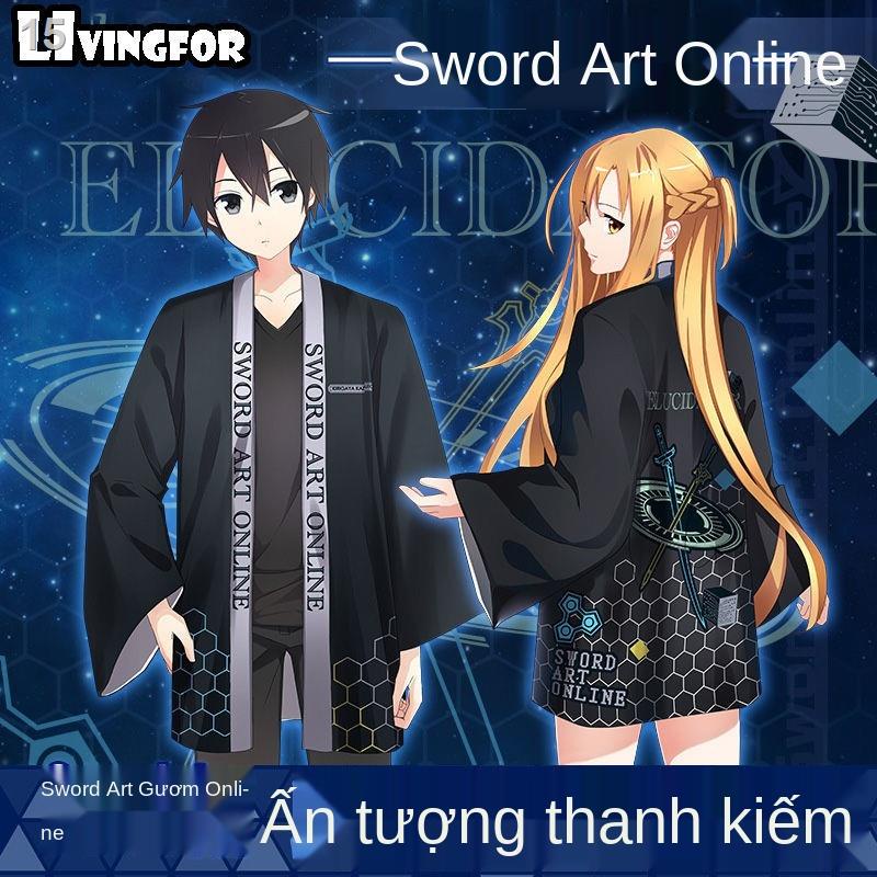Sword Art Onlinenga Ngoại vi Kiritani Kazuto Áo khoác ngoài của Nhật Bản xu hướng quần hai chiều nam và nữ haori kimo