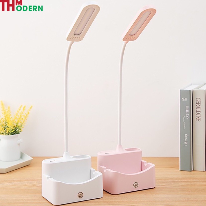 Đèn Học Để Bàn Bảo Vệ Mắt Sạc Pin SL-868 4000mAh 2 Màu Trắng Hồng An Toàn Khi Sử Dụng-THModern