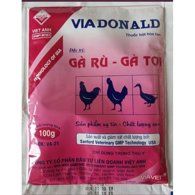 Via donald 100 gram thức ăn cho thú cưng