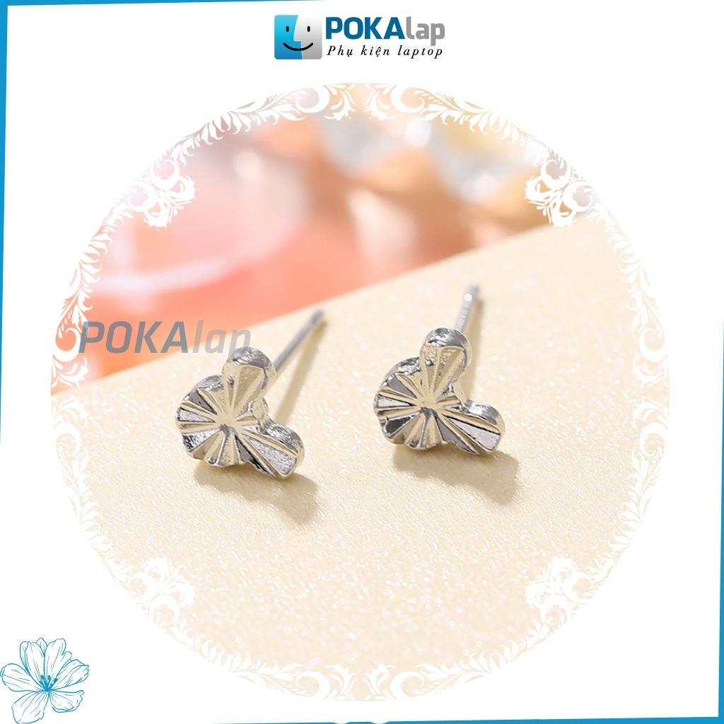 Khuyên tai hợp kim POKA28 thiết kế đơn giản, nhỏ gọn hợp thời trang phong cách Hàn Quốc cho nữ - POKALAP