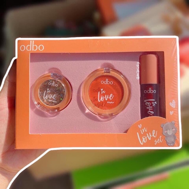 Set trang điểm mắt + má + son Odbo In Love Od1038 | BigBuy360 - bigbuy360.vn
