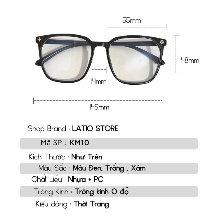 Mắt kính nữ đẹp thời trang cao cấp giá rẻ hoạ tiết hoa cúc LATIO KM11 | BigBuy360 - bigbuy360.vn