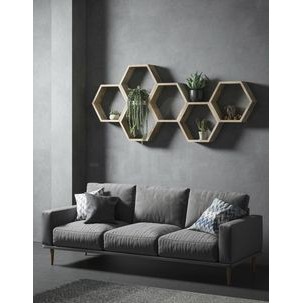 Bộ 5 kệ tổ ong lục giác trang trí cho không gian của bạn siêu chill, siêu gọn gàng, siêu đẹp