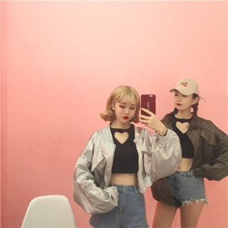 Áo khoác boomber croptop