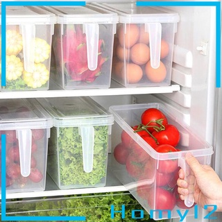 Refrigerator Storage Box Food Container Kitchen Organizer Freezer Bin with Lid