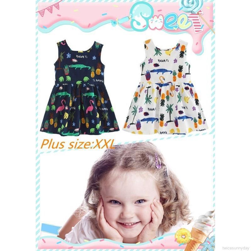 Đầm thắt nơ sau lưng in họa tiết xinh xắn đáng yêu dành cho bé gái