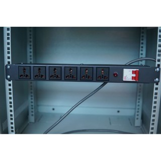 Ổ cắm điện, Thanh Nguồn PDU Rack 6 Cổng đa năng có CB 19 INH