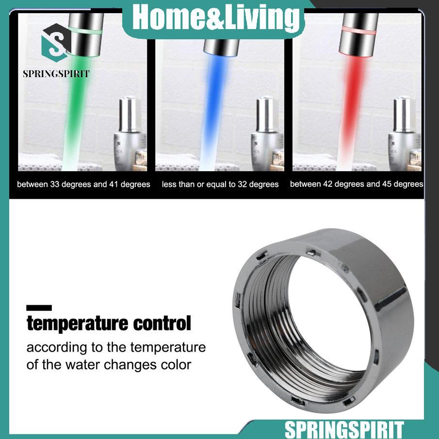 Đầu Nối Vòi Nước Có Đèn Led Nhiều Màu Sắc 24mm Sang 22mm