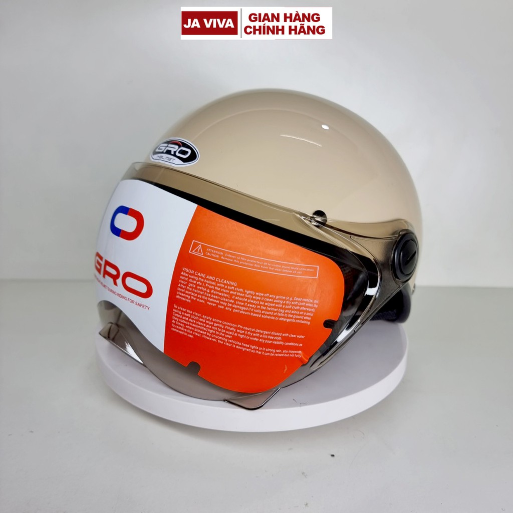 Bán sỉ - Mũ bảo hiểm nửa đầu A33 GRS, mũ bảo hiểm chính hãng GRO có kính ngắn, size 54-58cm, nhiều màu