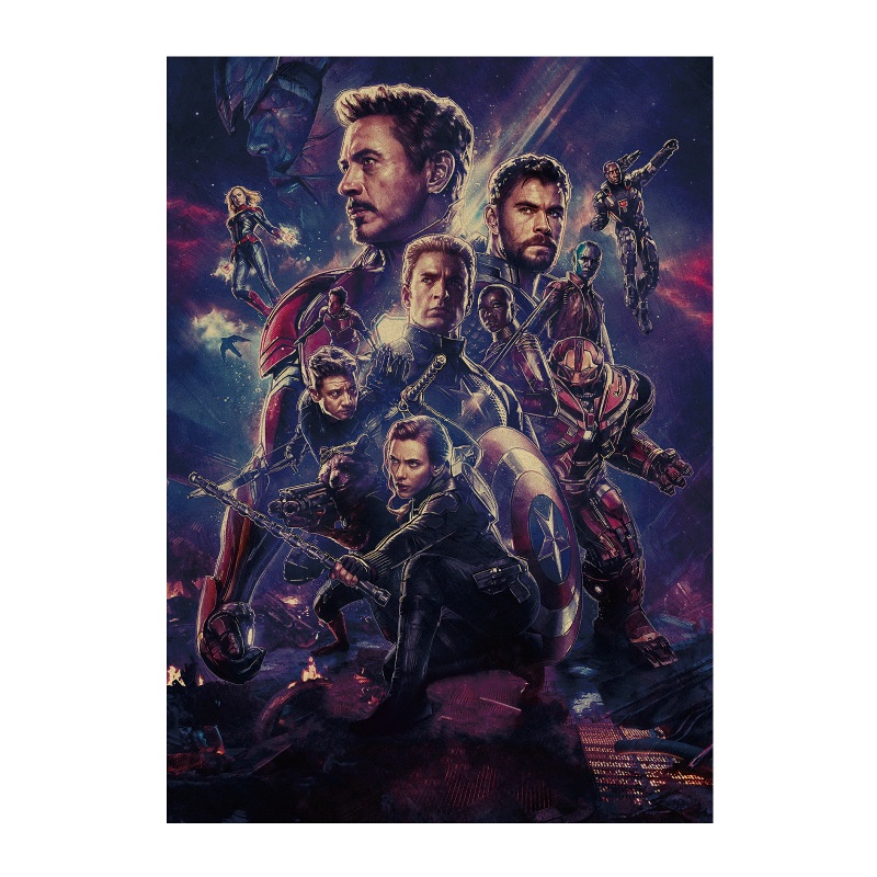 Áp Phích Trang Trí Hình Nhân Vật Dc/marvel/hero Retro Kích Thước 51 * 36cm