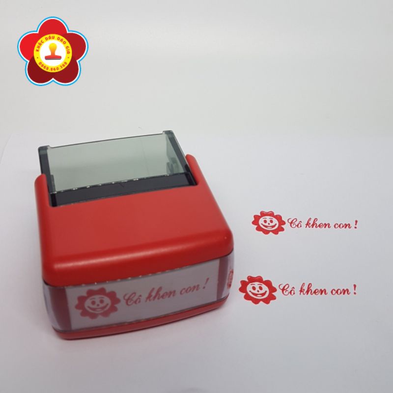 Con dấu Cô Khen Con. Con dấu nhận xét cho giáo viên tiểu học. Dấu Shiny S-223 liền mực
