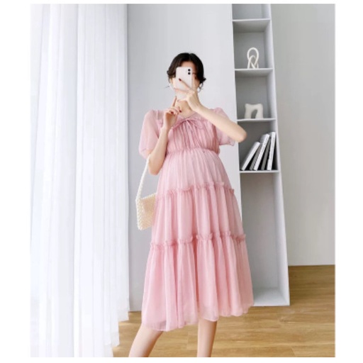 Đầm bầu _ Váy bầu dáng xòe bồng bềnh thoáng mát form rộng
