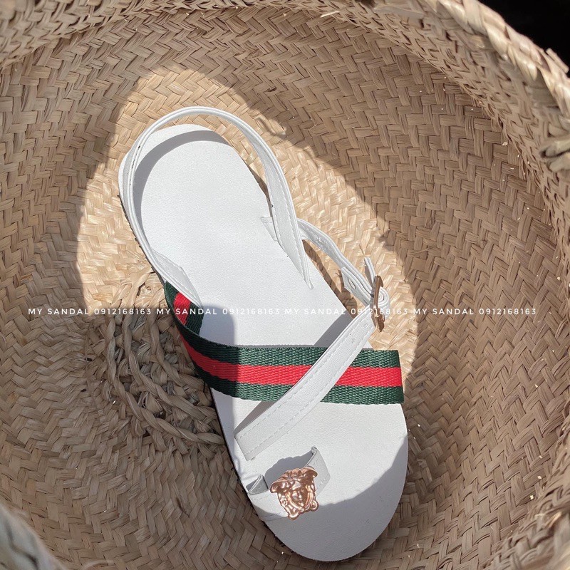 Giày Sandals quai quắt chéo cách điệu phối quai dù