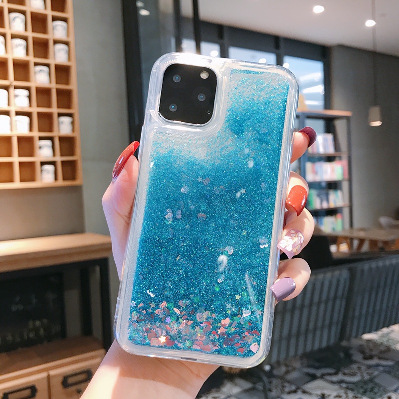 Ốp Điện Thoại Trong Suốt Chống Sốc Màu Trơn Họa Tiết Trái Tim Cho iPhone 13 12 11 Pro Max Mini XS XR X 8 7 6 Plus