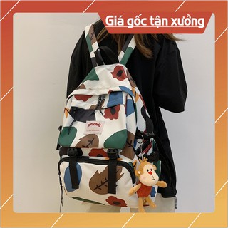[GIÁ KHO]🎀Mua Balo Vintage Tặng Kèm Móc Khóa Thú Bông🎀