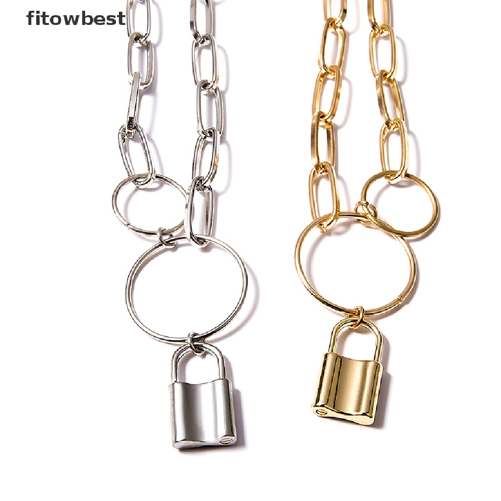 Thắt lưng GJCUTE dây xích khóa kim loại goth phong cách punk cho nữ