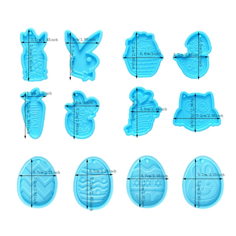 Khuôn Silicone Làm Móc Khóa Thủ Công DIY Hình Động Vật Phục Sinh Cho Trẻ Em