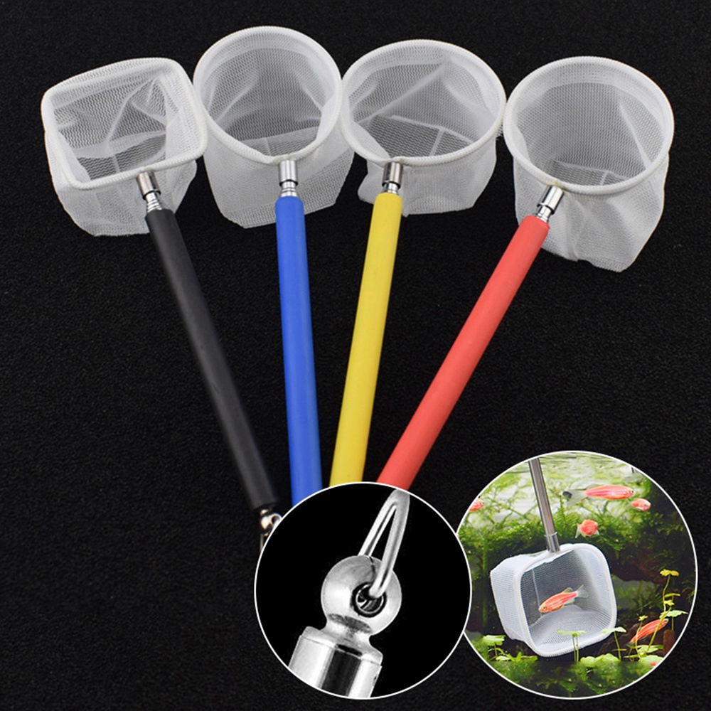 Vợt Lưới Bắt Cá Làm Từ Thép Không Gỉ Có Thể Thu Gọn Tiện Lợi Cao Cấp 18-53cm
