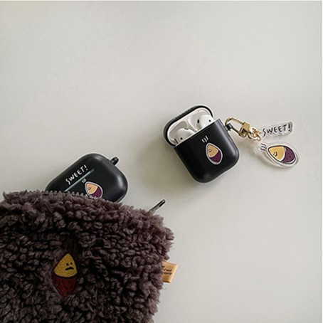 Vỏ bảo vệ hộp sạc tai nghe AirPods 1 2 pro 3 pro mềm hình khoai tây màu tương phản phong cách Hàn Quốc