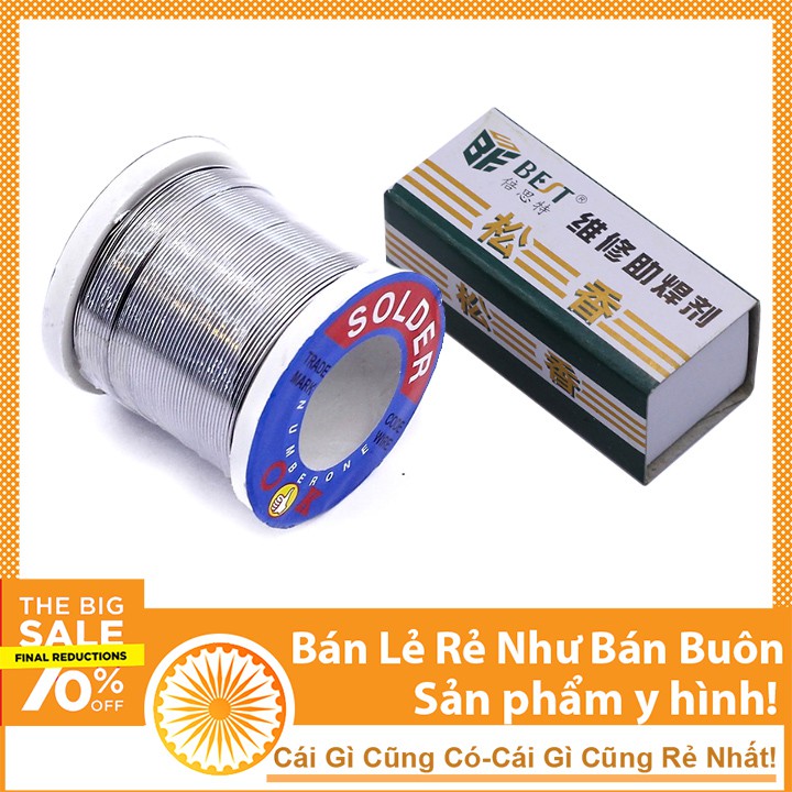 Anasa Combo Thiếc Hàn Solder OK 0.8mm 100g Và Hộp Nhựa Thông Hộp Loại Tốt Anasa