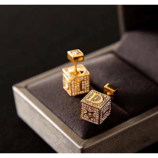 Khuyên tai bông tai D i or vuông lập phương new