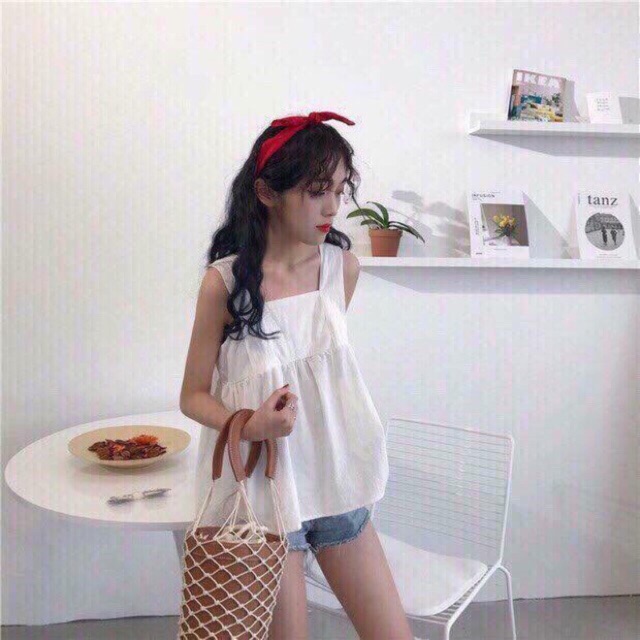 Áo 2 dây unisex nơ sau siêu hot | BigBuy360 - bigbuy360.vn