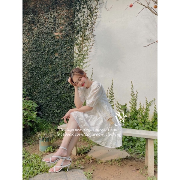 Đầm babydoll nơ sau lưng -Hai phiên bản khác nhau