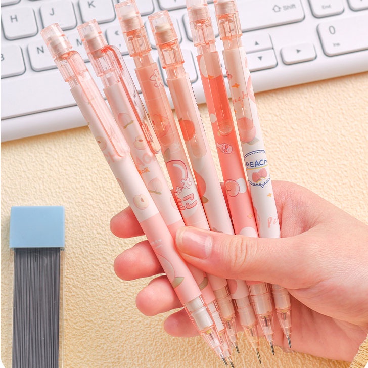 1 Bút Chì Bấm Họa Tiết Đáng Yêu Màu Hồng