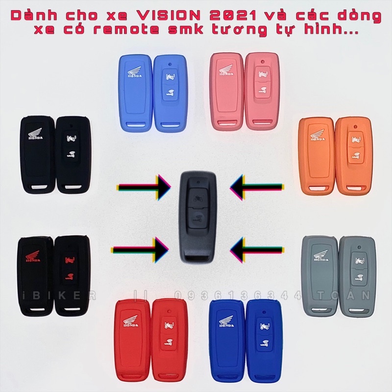 Bọc chìa khoá smartkey VISION 2021 bảo vệ remote cho xe Vision đời 2021, các dòng xe HONDA có remote tương tự