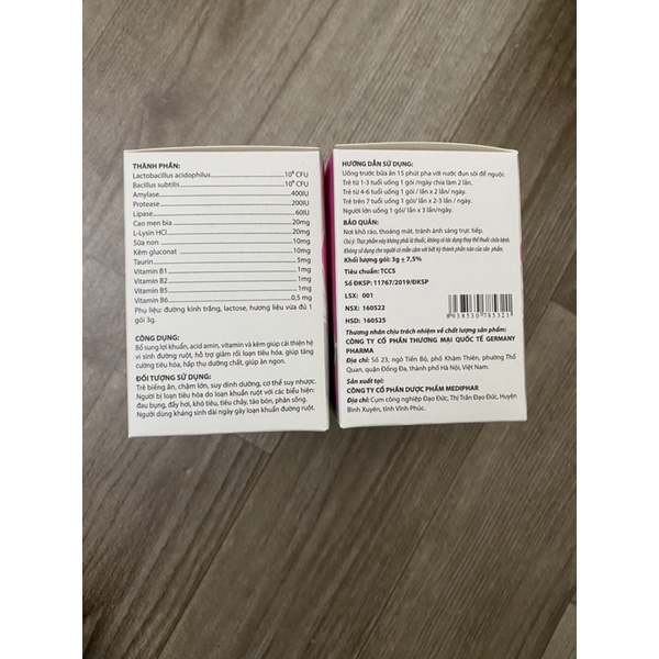 Men gói vi sinh Men tiêu hóa BIOLACTOGOLD SỮA NON - Hộp 30 gói - Thơm ngon dễ uống cho trẻ từ 1 tuổi giảm tiêu chảy