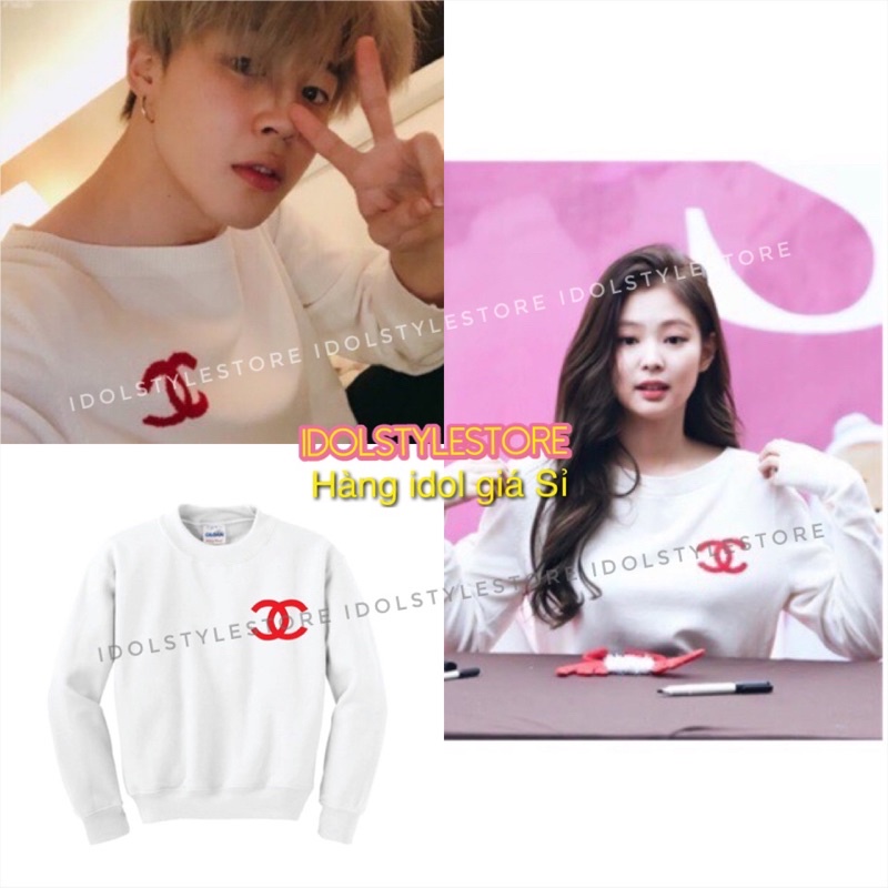 (Áo kèm card ) Áo sweater Chane Jennie Blackpink Jimin