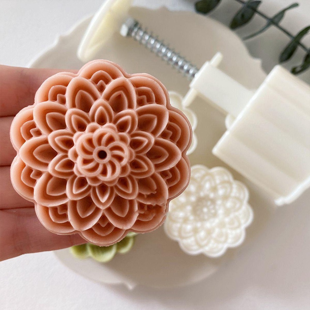 Khuôn Làm Bánh Trung Thu Hình Hoa Sen 3D
