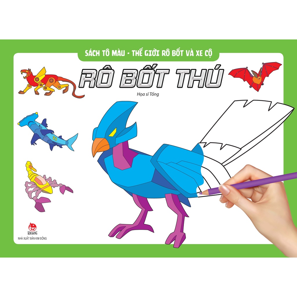 Sách Bộ Sách Tô Màu - Thế Giới Rô Bốt Và Xe Cộ (Bộ 6 Cuốn) (Tái Bản 2022)