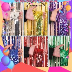 Free ship (Sỉ siêu rẻ) Rèm kim tuyến trang trí sinh nhật, thôi nôi, tiệc đầy tháng, trang trí phòng cưới 1x2m (7 màu)