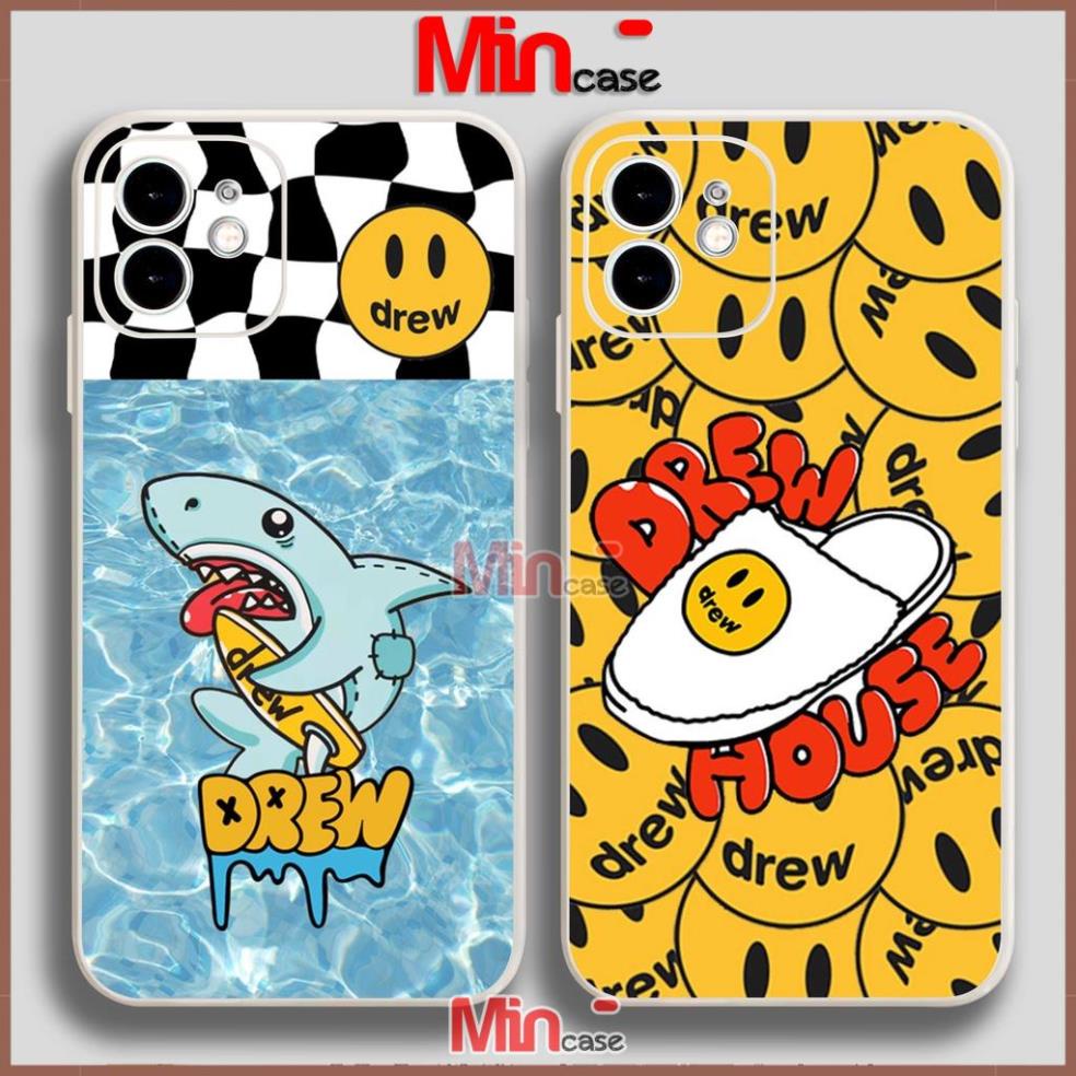 Ốp lưng iPhone Drew cạnh viền vuông silicon mềm dẻo cho iphone 6/6s/7/8/X/XS/XR/11/12/13 Pro Plus Max cute dễ thương đẹp