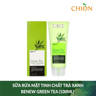 Sữa Rửa Mặt Kháng Khuẩn và Ngăn Ngừa Mụn Tinh Chất Trà Xanh Benew Green Tea (100ml) - Hàn Quốc Chính Hãng