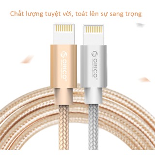 Cáp Sạc Iphone , Ipad... Lightning Orico USB LTF-10 (Bạc) -vitinhth