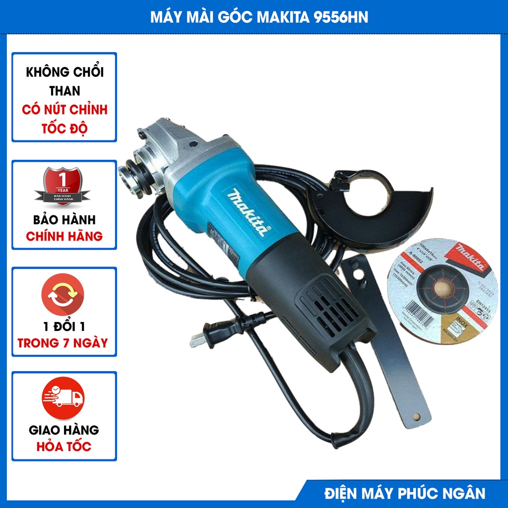 Máy mài, máy cắt cầm tay 9553HN Makita, 100% lõi đồng, công suất 840w, Hàng loại I, bảo hành 12 tháng.