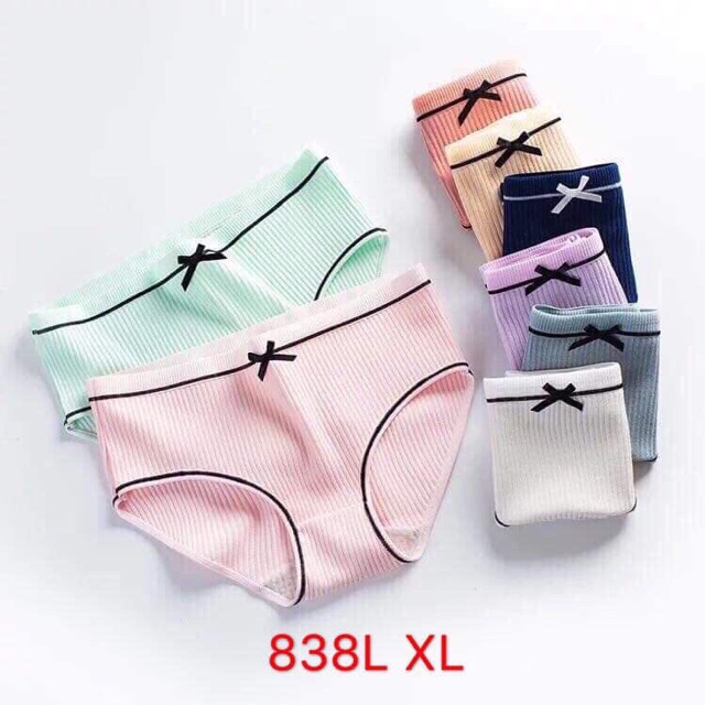 Lố 10 quần /hộp 5 quần lót nơ len tăm mã 118 siêu mát