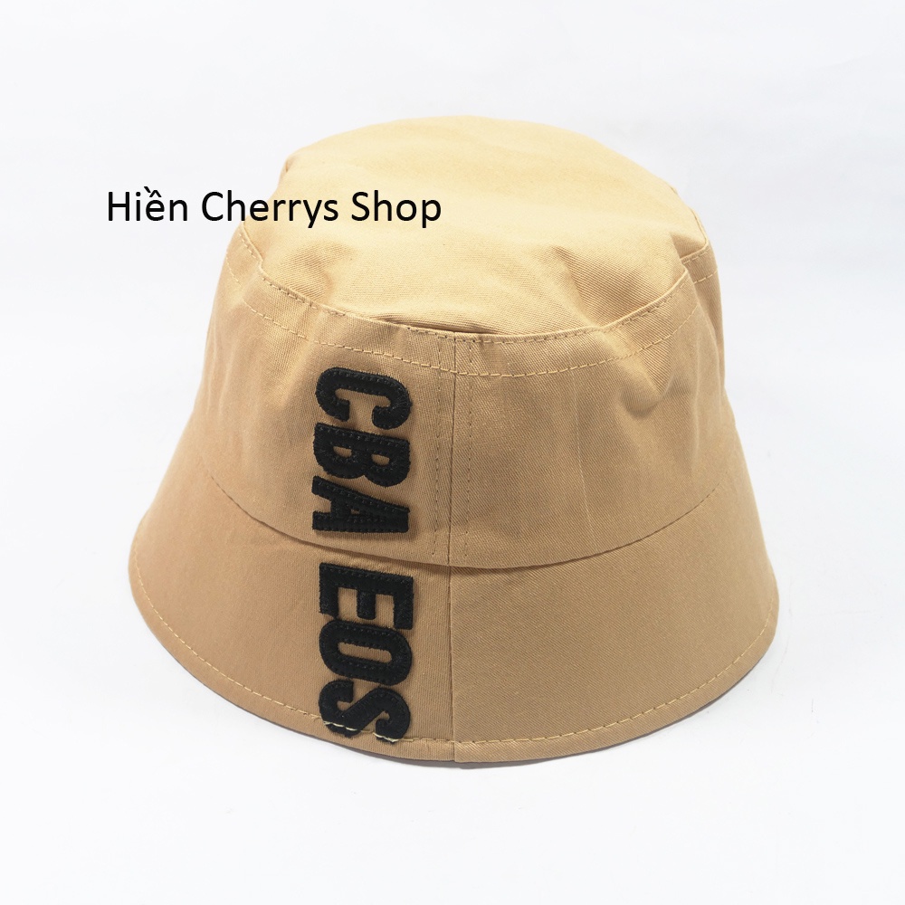 Nón Bucket vành cụp- Nón tai bèo thêu CBA EOS chất cotton cao cấp phù hợp cho cả nam và nữ