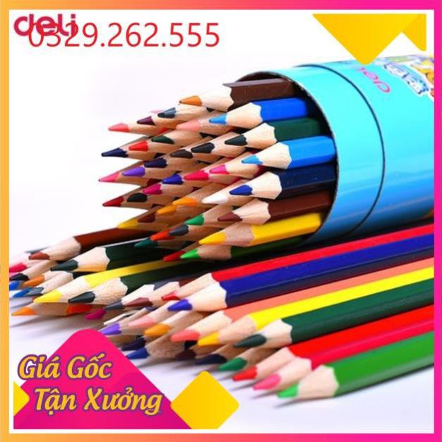 (Sale Khủng)  (chính hãng 36 mầu) Bút chì màu Deli loại đẹp hàng công ty (12 màu/ 18 màu/ 24 màu/ 36 màu )